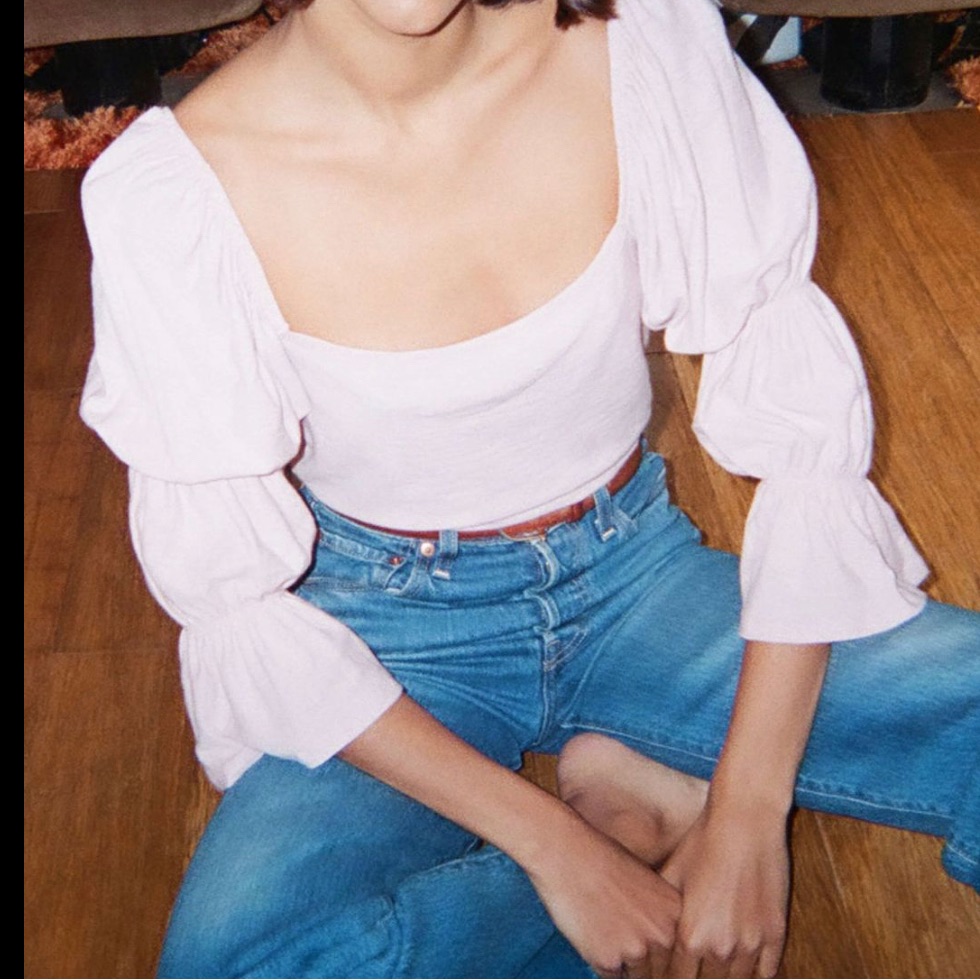Nation White Cotton Top